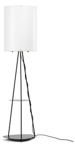 Lampada da terra e ripiano portaoggetti STONE � 46xh180 cm Struttura in metallo e ripiani portaoggetti verniciato Nero