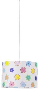 Sospensione D. 45 cm Cylinder Fiori,design Emporium realizzato in Polypropylene , cristallo acrilico , metallo, misure 45x45x29 cm