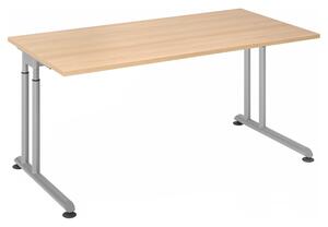 HAMMERBACHER ZS16 höhenverstellbarer Schreibtisch eiche rechteckig