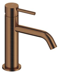 SANYCCES LOOP ColdOpen Miscelatore monocomando per lavabo 17,3 cm, oro rosa spazzolato