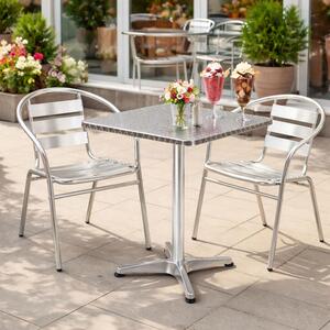 Set da bistrot 3 pezzi in alluminio