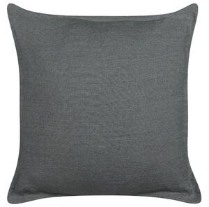 Set di 2 cuscini con federa rimovibile 45 x 45 cm color grigio scuro camera da letto soggiorno Beliani