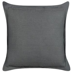 Set di 2 cuscini con federa rimovibile 45 x 45 cm color grigio scuro camera da letto soggiorno Beliani