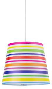 Sospensione Diametro 42 cm Kone Strisce,design Emporium realizzato in Polypropylene , cristallo acrilico , metallo, misure 42x42x36 cm