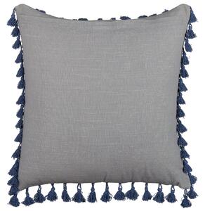 Set di 2 cuscini decorativi grigio 45 x 45 cm federa rimovibile cuscino decorativo con imbottitura per divano letto Beliani