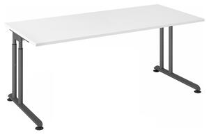 HAMMERBACHER ZS19 höhenverstellbarer Schreibtisch weiß rechteckig