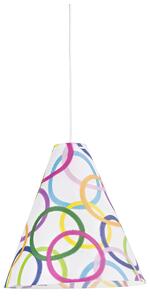 Sospensione Douli Anelli,design Emporium realizzato in Polypropylene , cristallo acrilico , metallo, misure 40x40x43 cm
