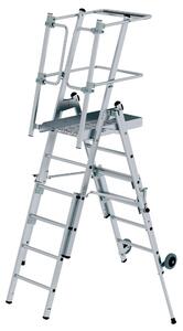 Scala a piattaforma FlexxStep 4 pioli con estensione telescopica 2 pioli