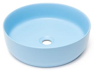 Lavabo SAT LOFTY Ø 39cm x 12h con scarico a scomparsa, blu opaco