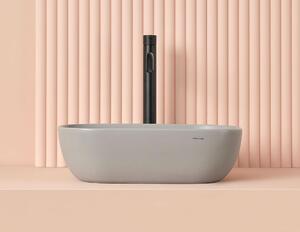 Lavabo MODENA 45,8 cm x 32,5 cm x 14h con valvola a stelo "Click Clack", grigio opaco
