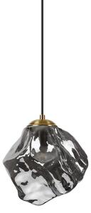 Lampadario a cavo CRISTAL 1xE14/15W/230V ottone/nero fumé