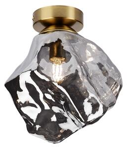 Plafoniera CRISTAL 1xE14/15W/230V ottone/nero fumé
