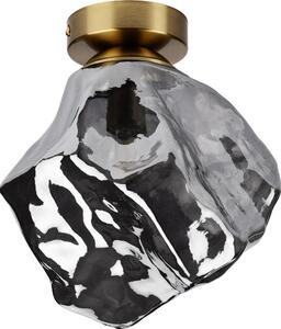 Plafoniera CRISTAL 1xE14/15W/230V ottone/nero fumé