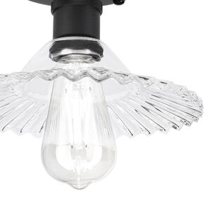 Plafoniera TRISH 1xE27/15W/230V nero/trasparente