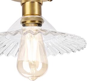 Lampadario a plafone TRISH 1xE27/15W/230V oro/trasparente
