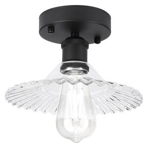 Plafoniera TRISH 1xE27/15W/230V nero/trasparente