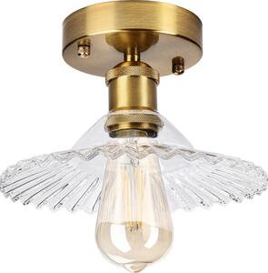 Lampadario a plafone TRISH 1xE27/15W/230V oro/trasparente