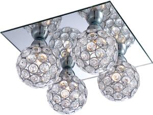 Plafoniera LED con specchio e quattro faretti a globo
