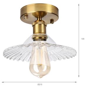 Lampadario a plafone TRISH 1xE27/15W/230V oro/trasparente