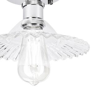 Lampadario a soffitto TRISH 1xE27/15W/230V cromo lucido/trasparente