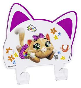 Appendiabito due Ganci Miaostyle II Snapcat Pilou,design Mammini Candido realizzato in Cristallo acrilico, misure 20x3.5x20.5 cm
