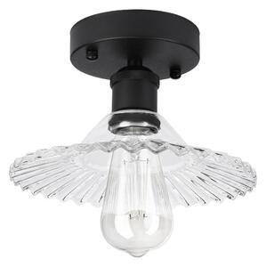 Plafoniera TRISH 1xE27/15W/230V nero/trasparente