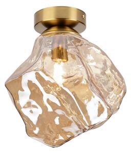 Plafoniera CRISTAL 1xE14/15W/230V ottone/beige fumé