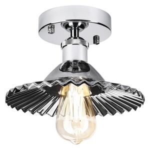 Plafoniera da soffitto TRISH 1xE27/15W/230V cromato lucido/nero fumé