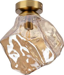Plafoniera CRISTAL 1xE14/15W/230V ottone/beige fumé