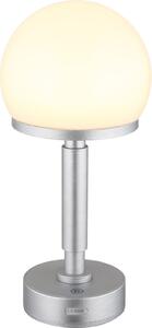 Lampada da tavolo senza fili con batteria ricaricabile Touch Dimmer Lampada da tavolo dimmerabile argento 21034SI