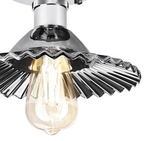 Plafoniera da soffitto TRISH 1xE27/15W/230V cromato lucido/nero fumé