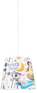 Sospensione Diametro 30 cm Buffylight Space Music 44 Gatti,design Emporium realizzato in Polypropylene , cristallo acrilico , metallo, misure 30x30x26 cm