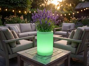 Lampada solare a LED Smartwares con vaso da fiori OSL_60085, bianca, 30 cm, RGBW