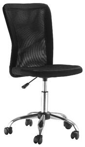 Sedia da ufficio Moonbite senza braccioli, sedia da scrivania compatta con schienale in rete e imbottitura di 6 cm, regolabile in altezza da 90 a 100 cm, portata massima di 100 kg, realizzata in poliestere, colore nero