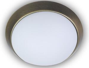 Luce da corridoio Illuminazione da corridoio Ciotola da soffitto rotonda Ø 30cm in vetro opalino anello in ottone anticato