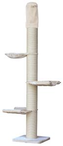 NOBBY Albero per gatti "KALIN", beige, 60 x 60 x 235 - 265 cm