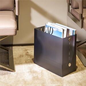 Porta Riviste in Metacrilato linea squadrata BIBAI 35x17x h30 cm BIBAI colore Fum� Grigio Satinato