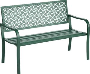 Panca da giardino Outsunny per 2 persone, con motivo floreale, ideale per l'esterno, con una capacità massima di 240 kg