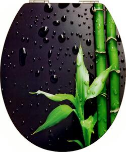 CORNAT Art of Acryl Sedile WC, superficie in acrilico lucido, anima in legno, nero pianoforte, KSDSC304