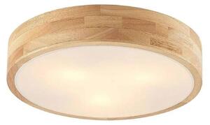 Lampada da soffitto Lindby Tanju, Ø 40 cm, a 3 luci, legno di caucciù, E27