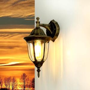 Applique da esterno E27 IP44 oro antico cortile cortile vetro alluminio rustico lampada da parete esterna