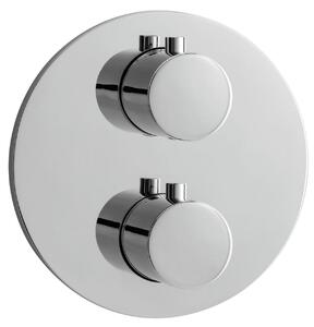 Herzbach LIVING: Set di termostati a colori per 2 radiatori, design rotondo, finitura cromata