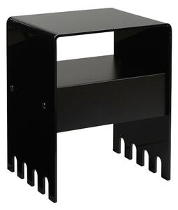 Comodino In metacrilato nero con cassetto TRIONFO 40x33xh49 cm - Particolari in ottone cassetto Nero
