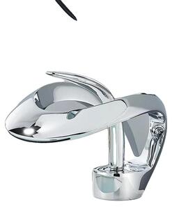 Miscelatore per lavabo, da montare a parete, finitura lucida, cromo