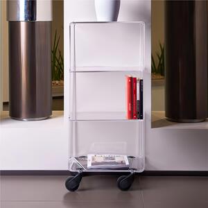 Carrello multiuso su ruote in cristallo acrilico ANDY 4 i Dimensioni 40x33xh89 cm ANDY 4 in metacrilato trasparente