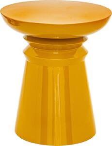 Tavolino Totem Jaya in metallo giallo senape, d38cm - Atmosphera, arredamento d'interni