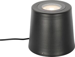 Proiettore da giardino moderno, nero, rotondo, IP65, AR111, Lennard
