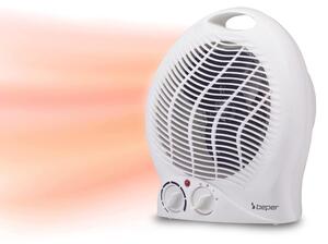 Stufa ventilata da 2000 W, 2 livelli di potenza, termostato, modalità Eco, colore bianco