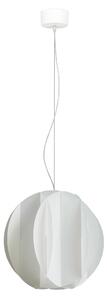 Sospensione in metacrilato Allegretta �40 cm con paralume rotondo bianco satinato