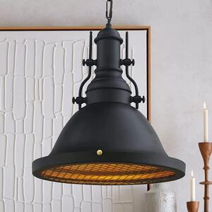 Lampada a sospensione I Turami I Nero E27 Ø30 cm Lampada da cucina in metallo a sospensione